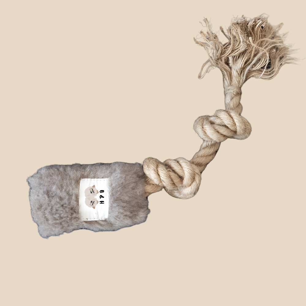 Naravna igrača za vlečenje iz ovčje kože – moč, ki povezuje (bež)