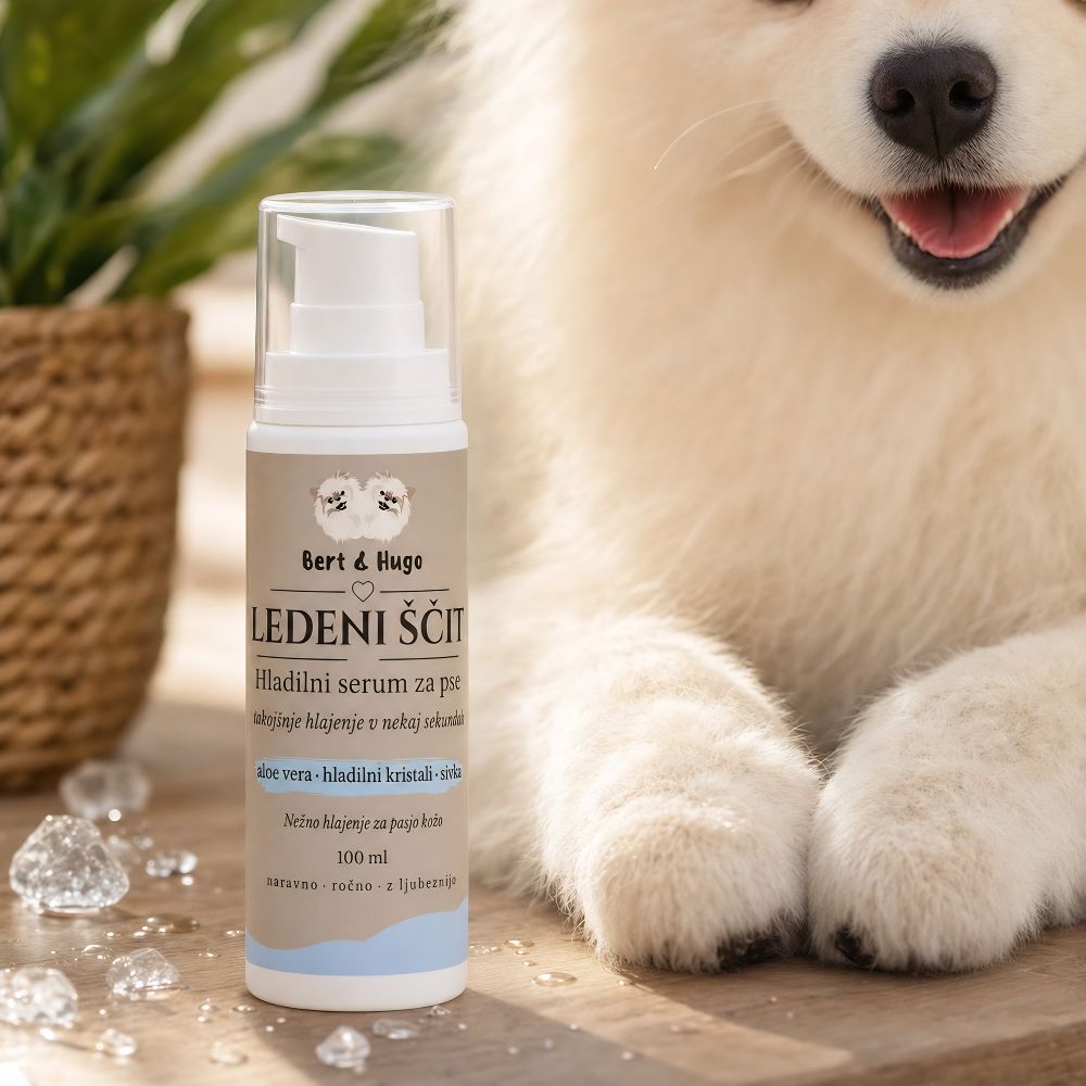 Bert &amp; Hugo Ledeni ščit – Hladilni serum za pse (100ml)