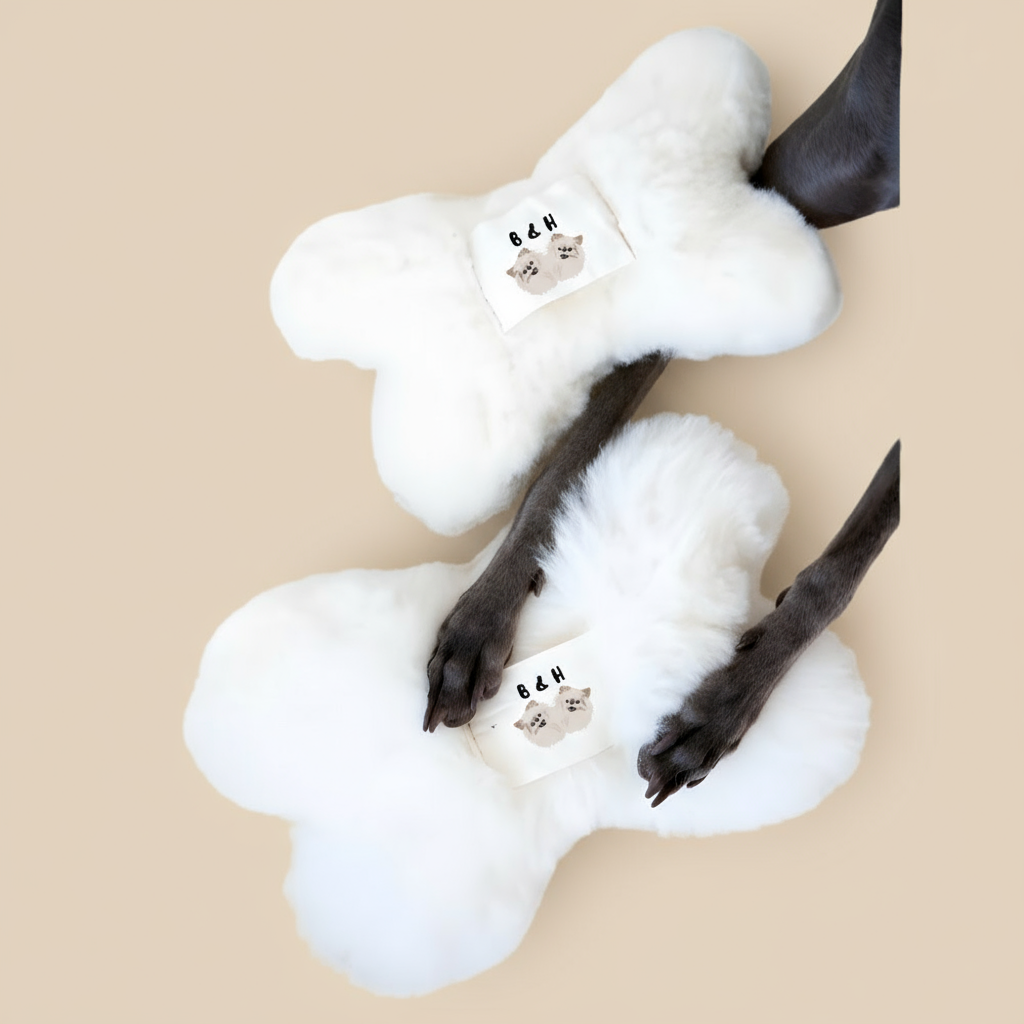 Naravna igrača iz ovčje kože (bela) – toplina, ki pomirja